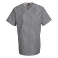 Chef Designs Checked V Neck Chef Shirt